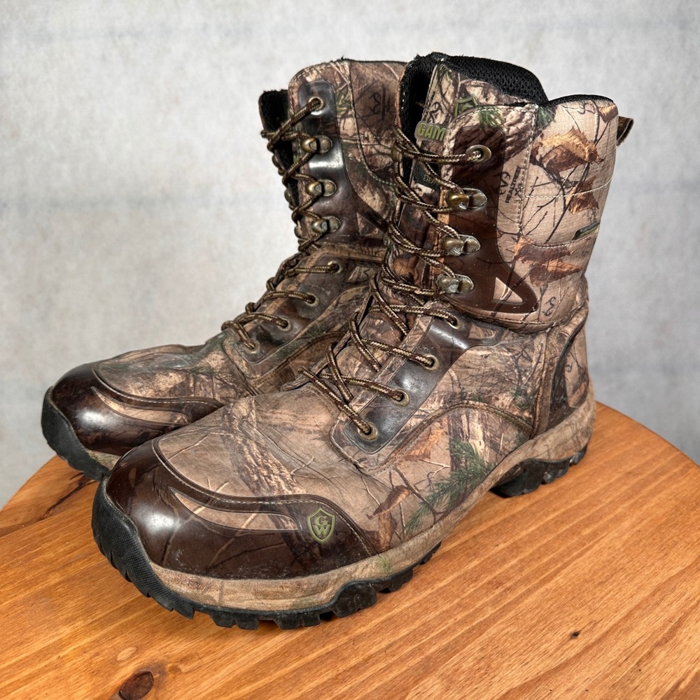 Game Winner Hunting Boots Mens 12D Camo Good Waterproof 400g Thinsulate Realtree